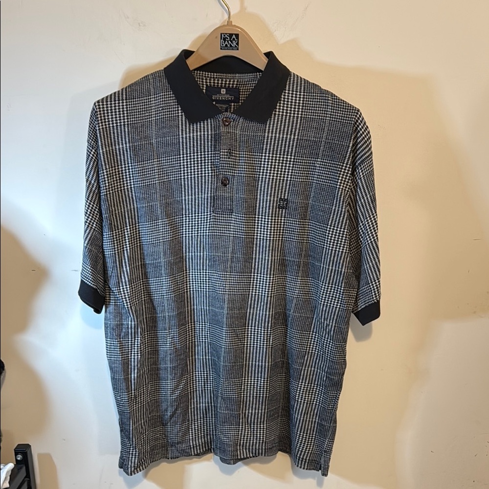 Givenchy activewear Men’s Black‎ and White Checkered Polo Shirt L